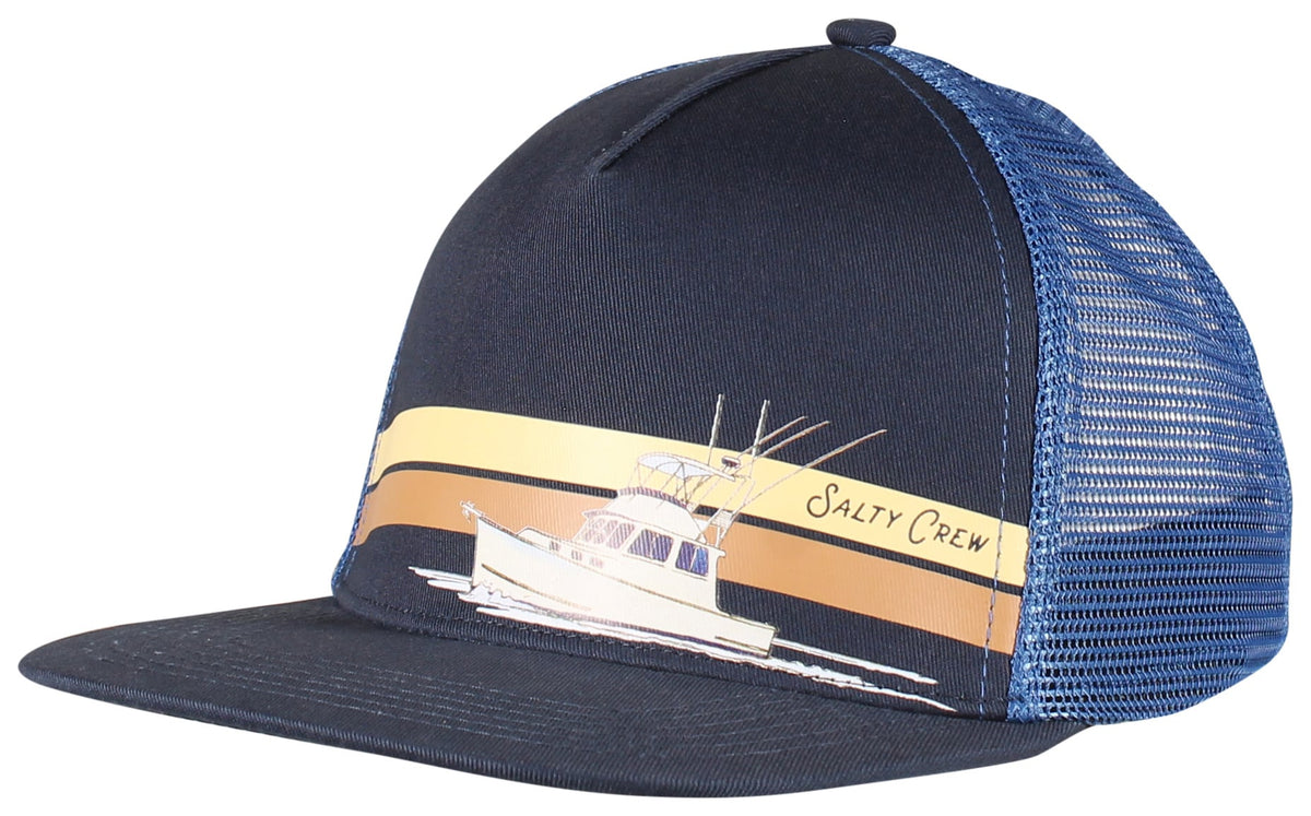 Salty Crew Waterline Trucker Hat - Navy