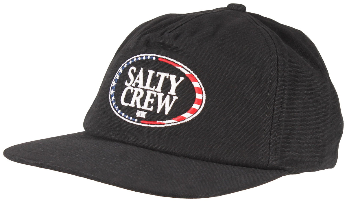 Salty Crew America A-Frame Snapback Hat - Black