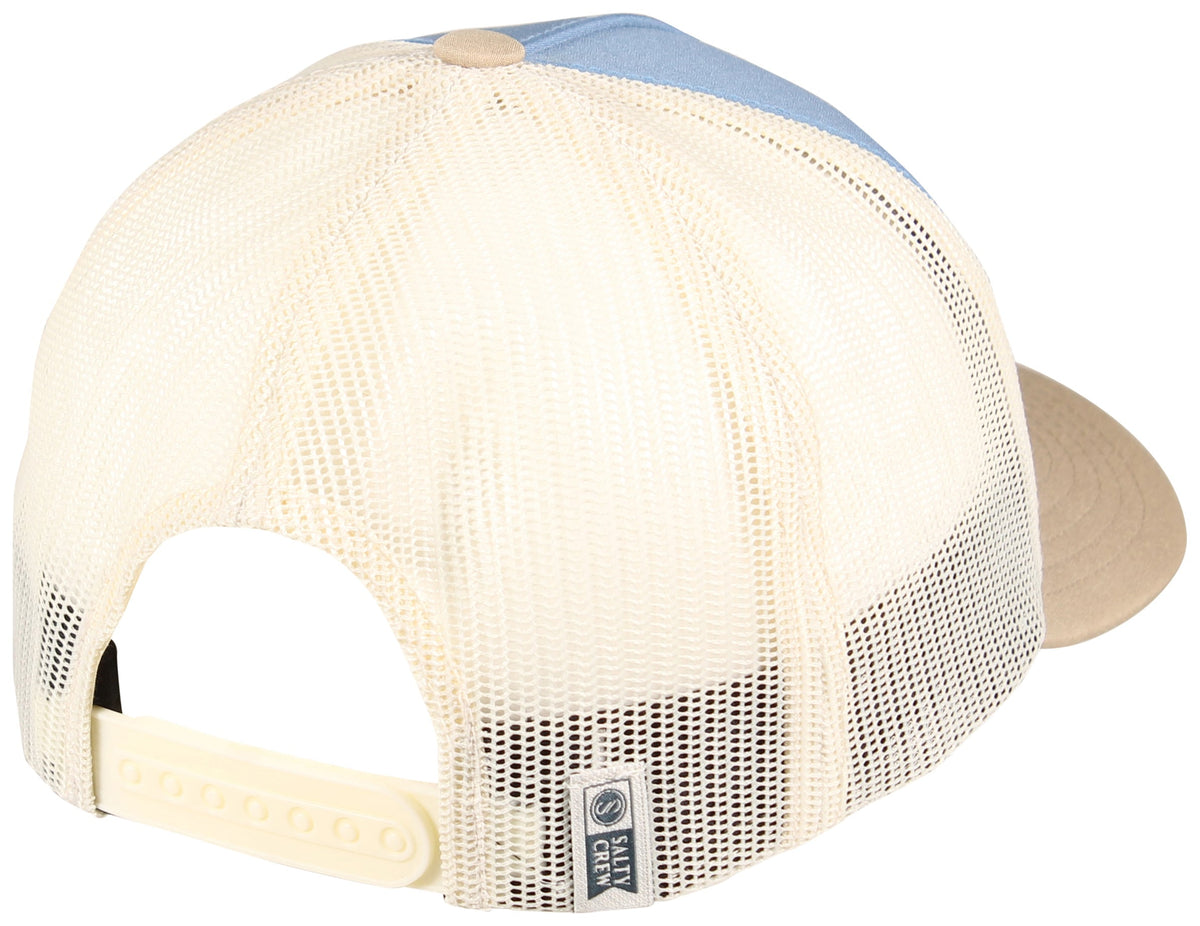 Salty Crew Sealine Retro Trucker Hat - Pilot Blue / Bone Brown – back view