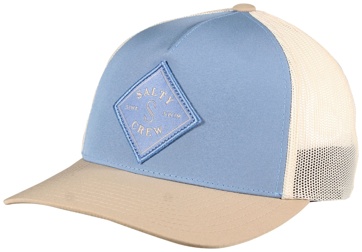 Salty Crew Sealine Retro Trucker Hat - Pilot Blue / Bone Brown