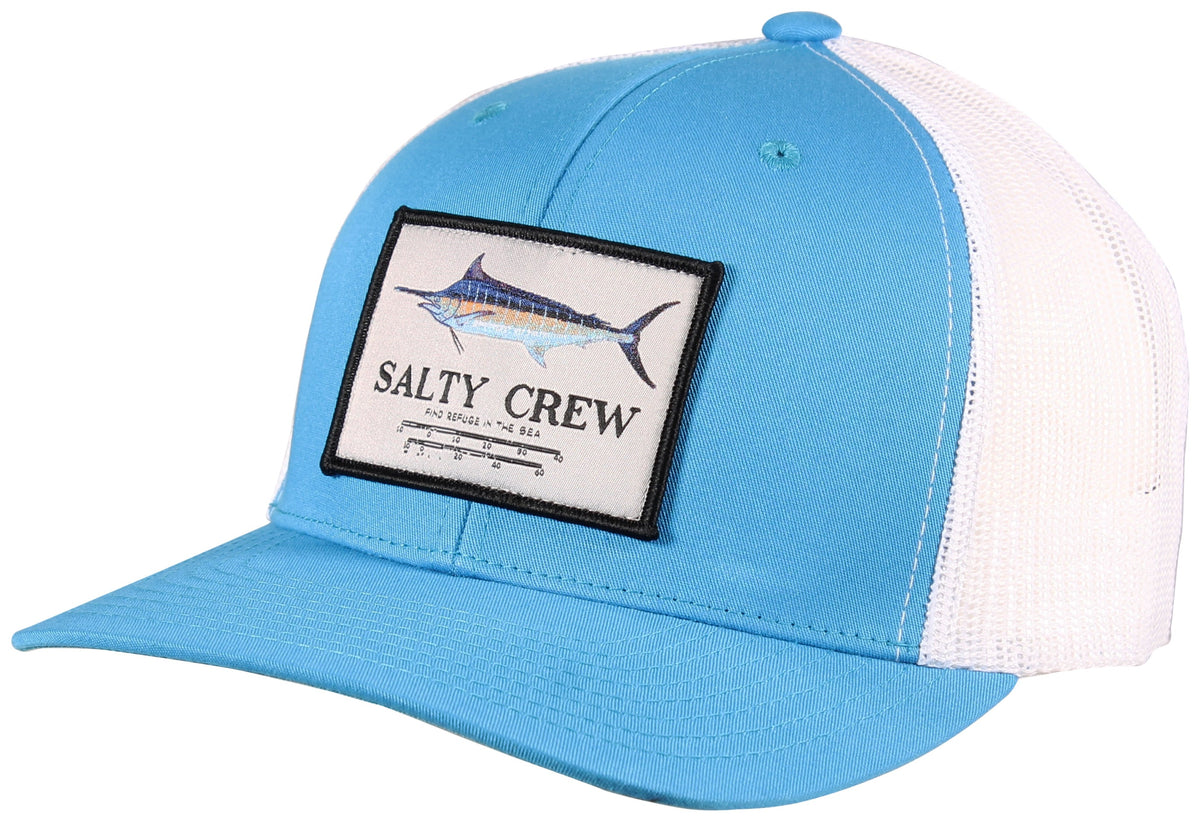 Salty Crew Marlin Mount Retro Trucker Hat - Turquoise / White