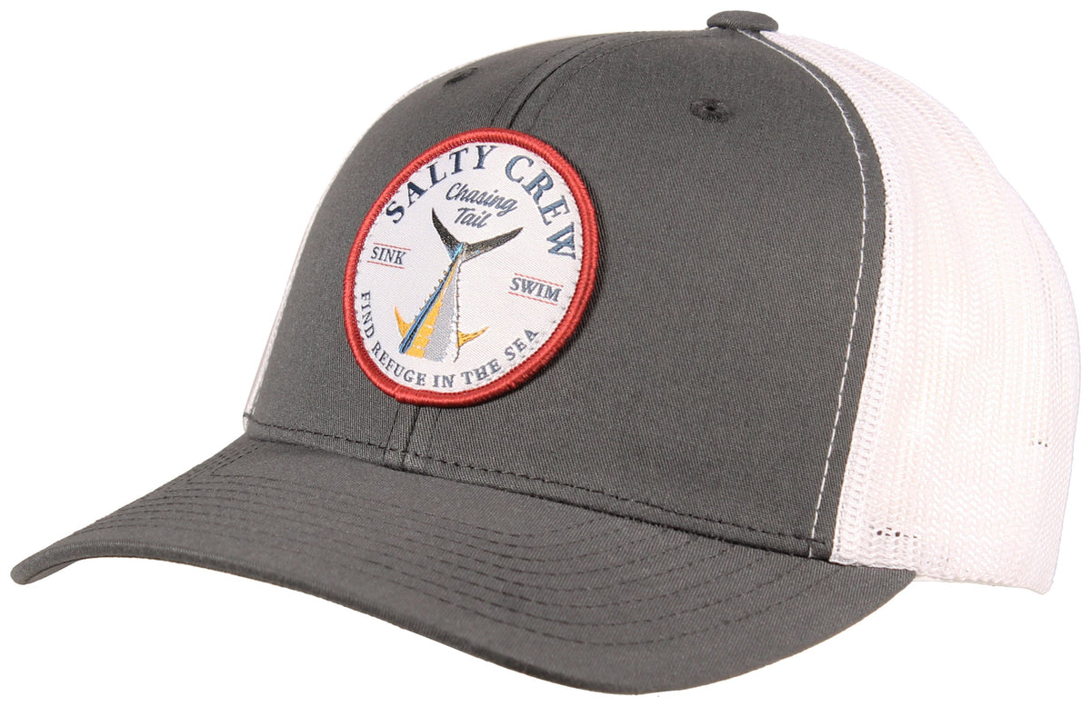 Salty Crew Bottom Dweller Retro Trucker Hat - Charcoal / White
