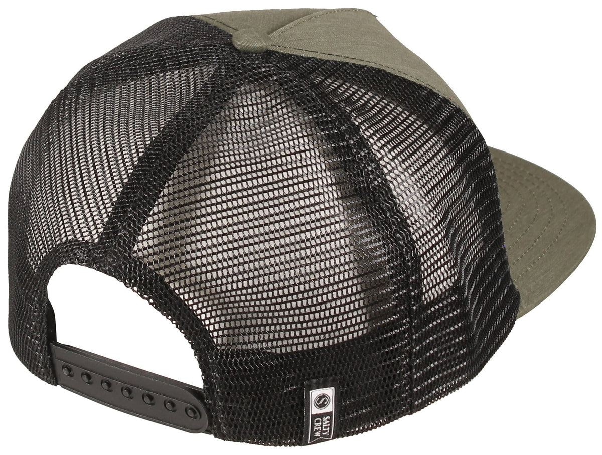 Salty Crew Good Times Trucker Hat - Olive – back view