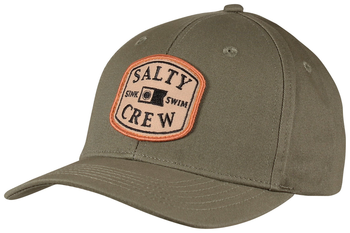 Salty Crew Capitals Snapback Hat - Olive