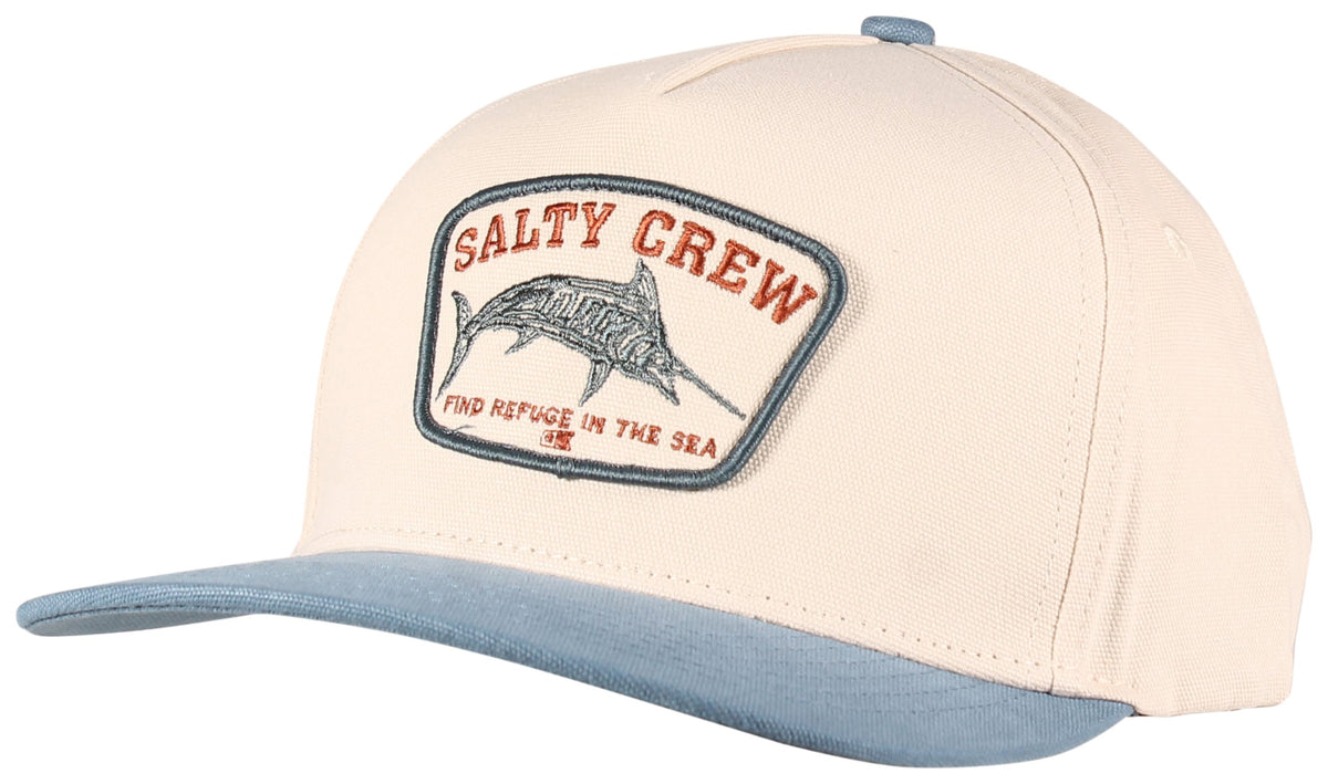 Salty Crew Billfisher Strapback Hat - Off White / Pilot Blue