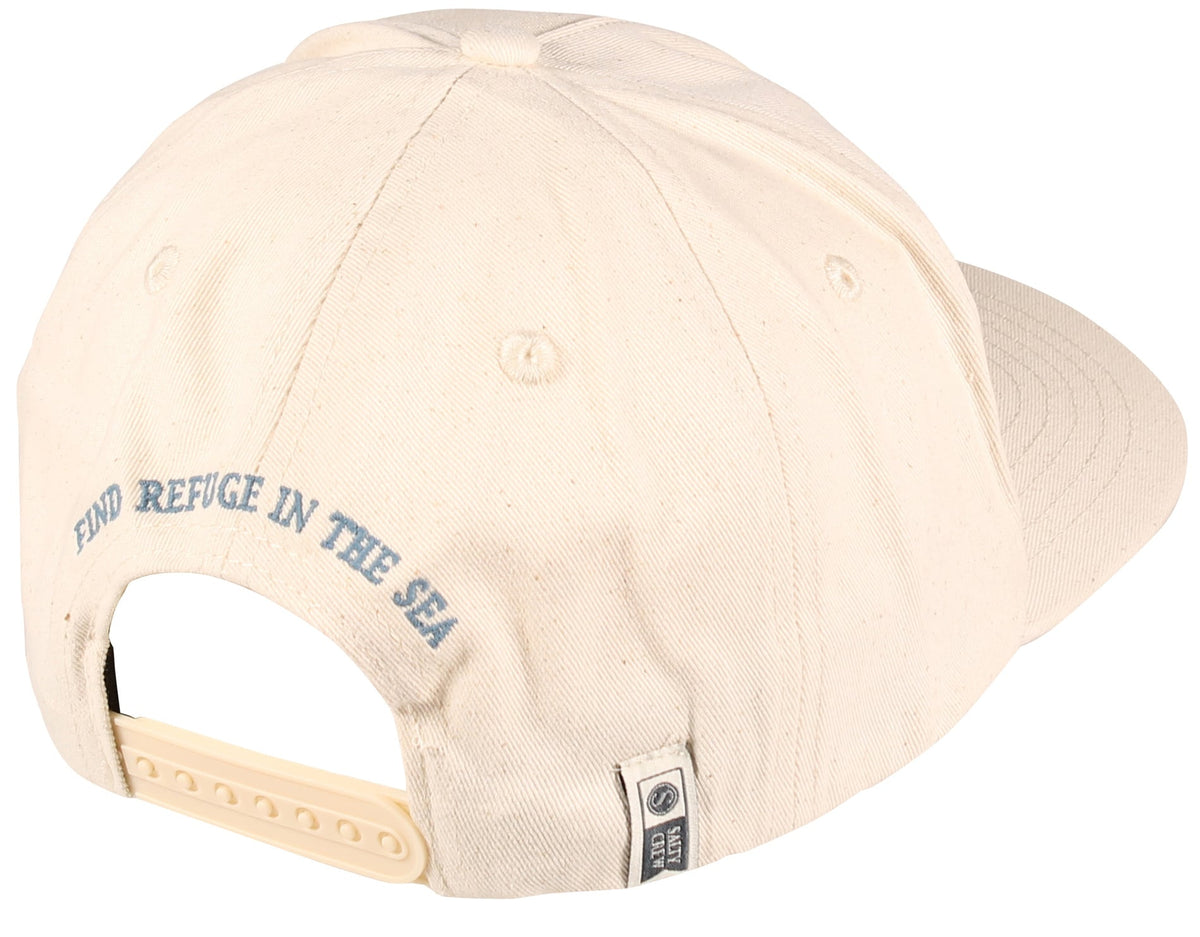 Salty Crew Flagship Snapback Hat - Natural – back view