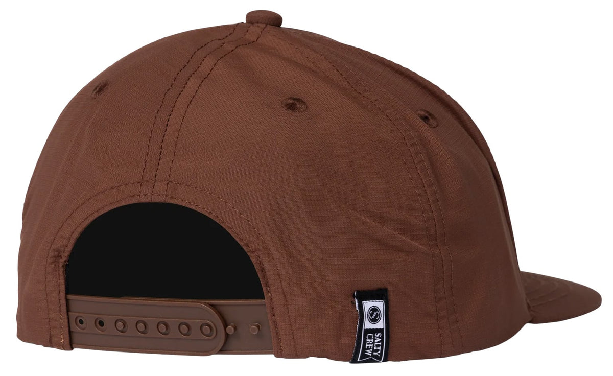 Salty Crew Apex Snapback Hat - Friar Brown – back view