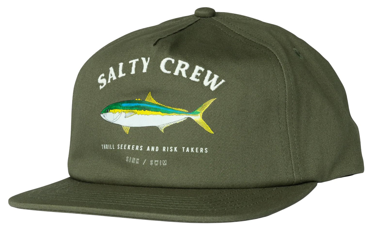 Salty Crew Seawater Snapback Hat - Olive