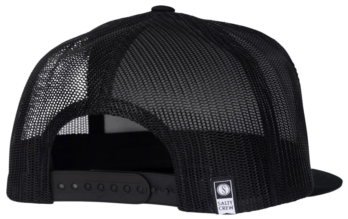 Salty Crew Fly Over Trucker Hat - Black – back view