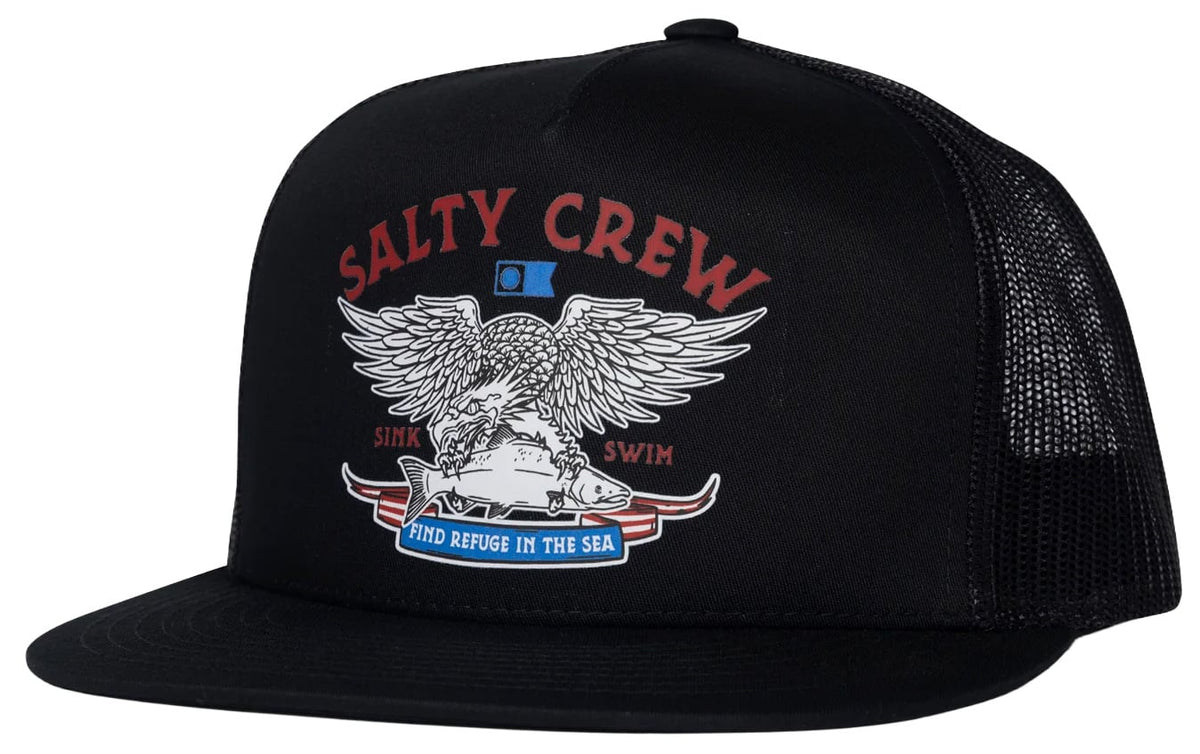 Salty Crew Fly Over Trucker Hat - Black