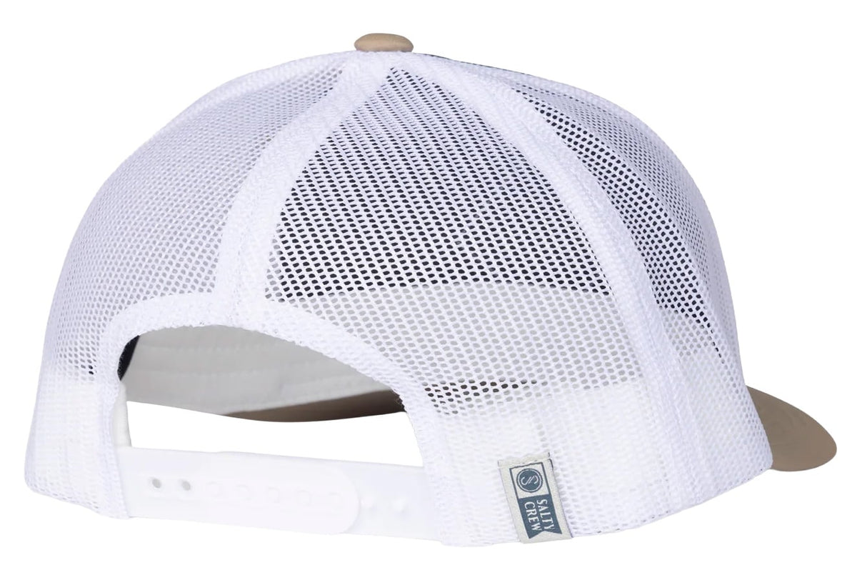 Salty Crew Sealine Retro Trucker Hat - Navy Khaki – back view