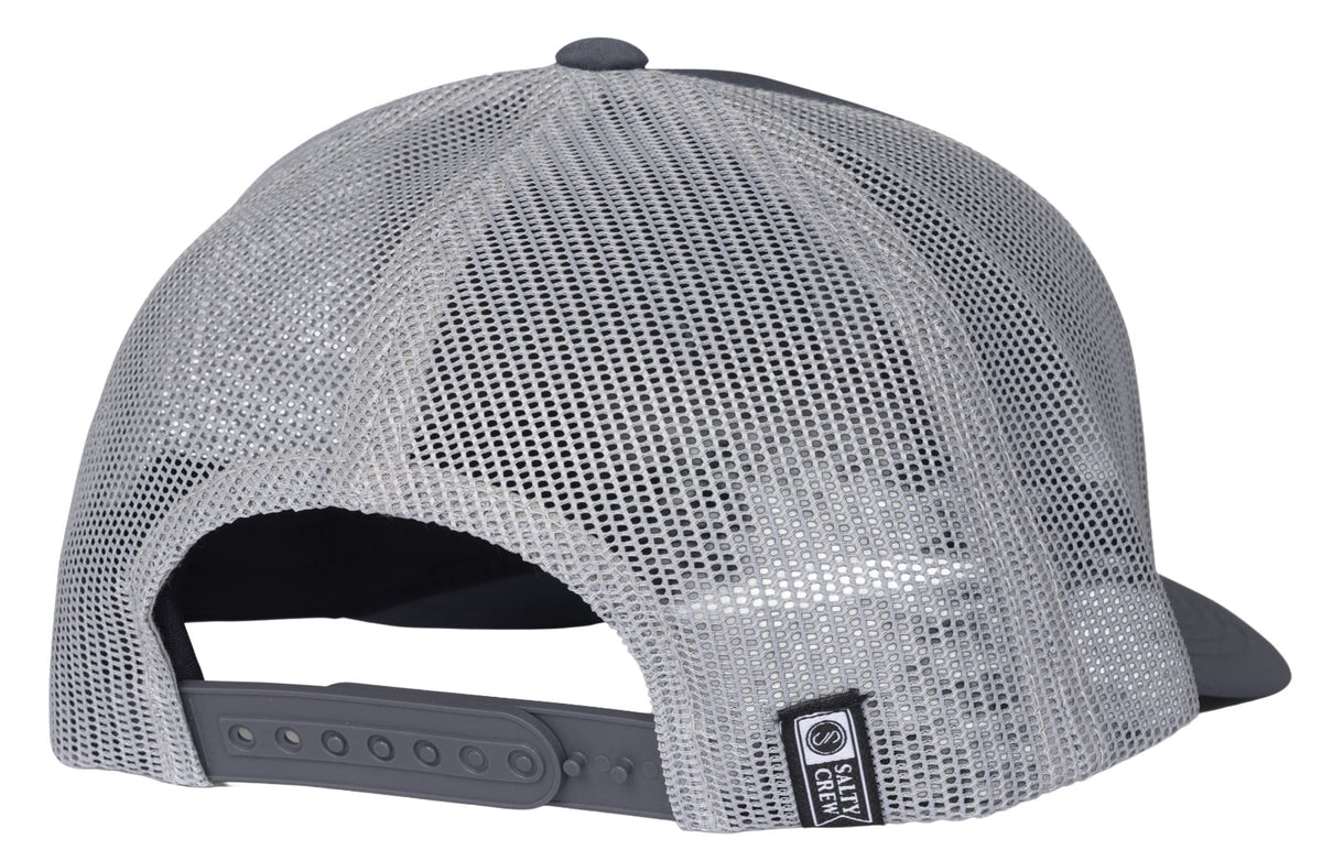 Salty Crew Pinnacle 2 Retro Men's Trucker Hat - Iron – back view