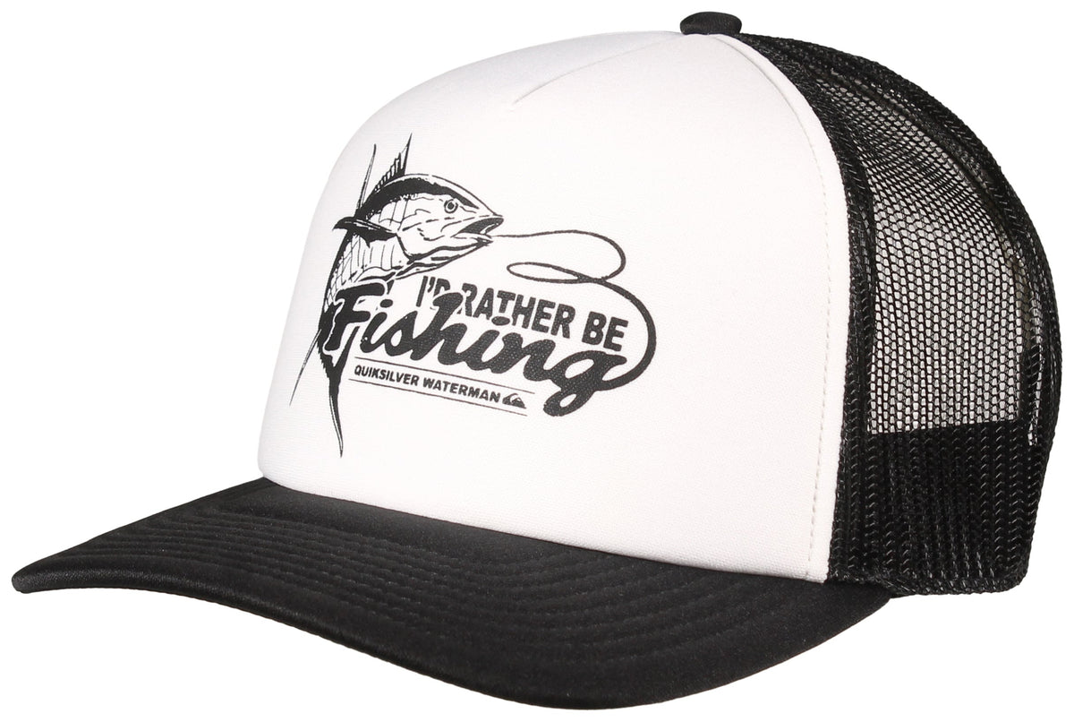 Quiksilver Waterman Big Game Foam Trucker Hat - White
