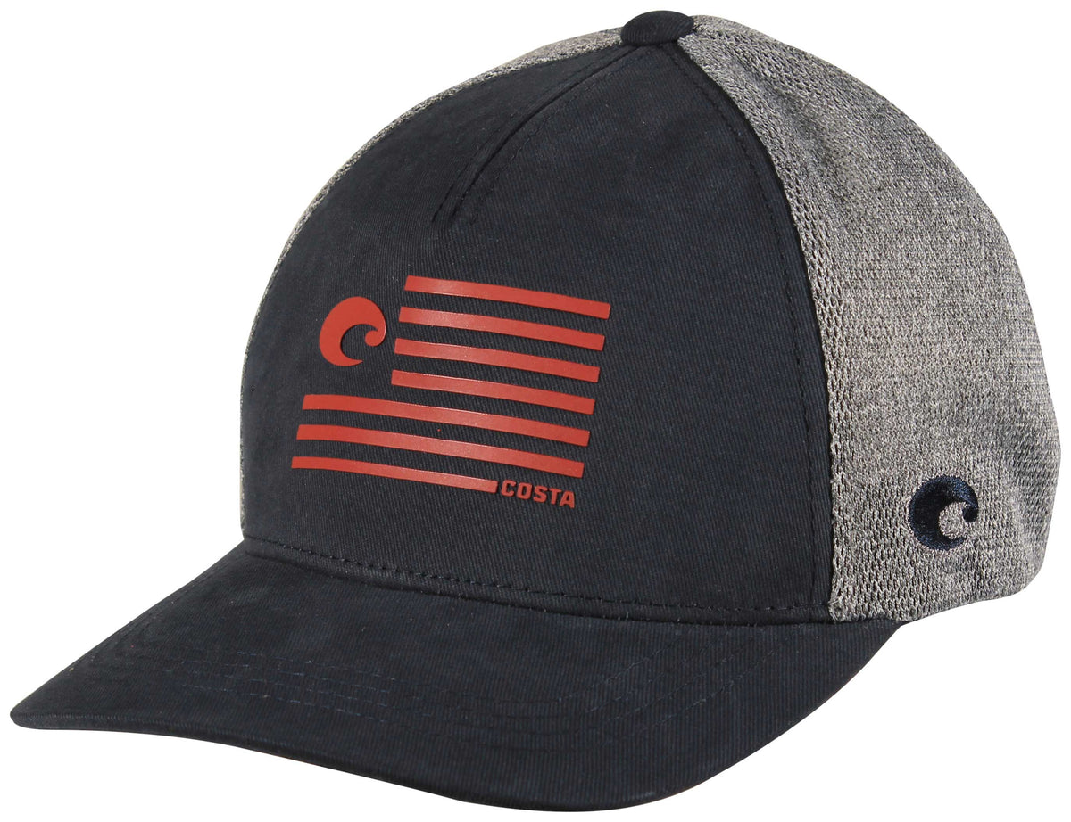 Costa Pride Logo Trucker Hat - Navy Heather, front view