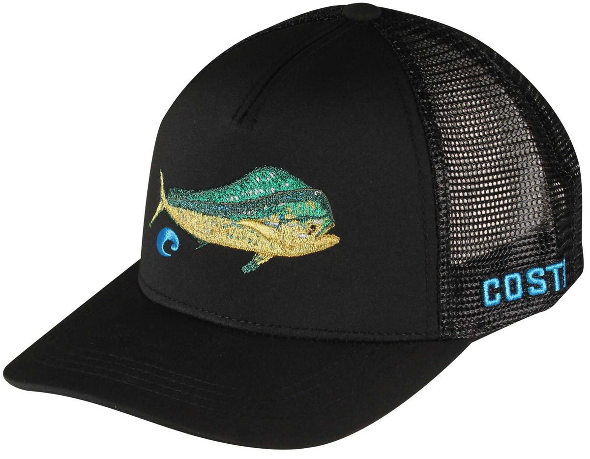Costa Dorado Stitched Trucker Hat - Black