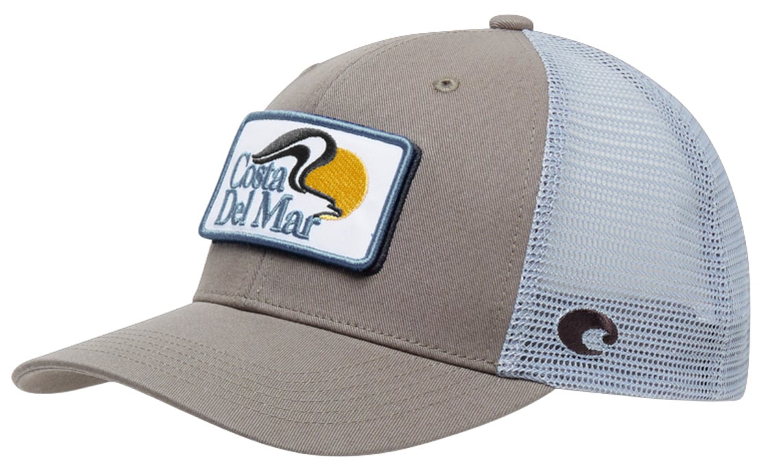 Costa Patch Velcro Men's Trucker Hat - Olive Shale / White