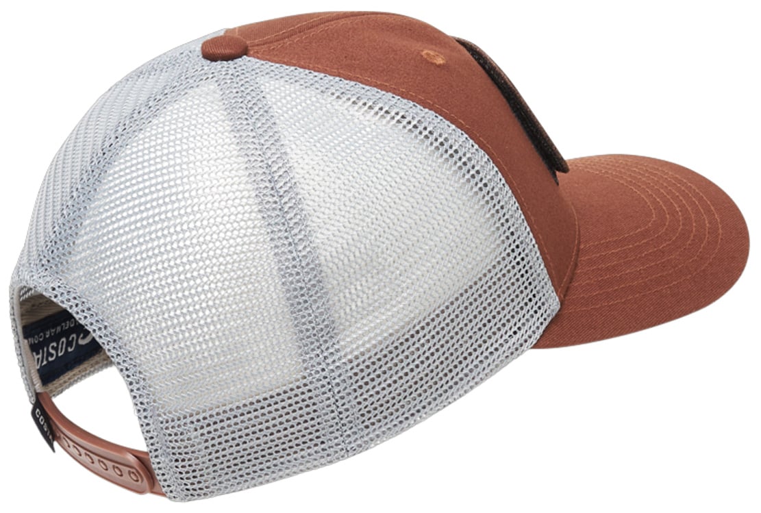 Costa Fishskins Men's Trucker Hat - Bolinas Brown – back view