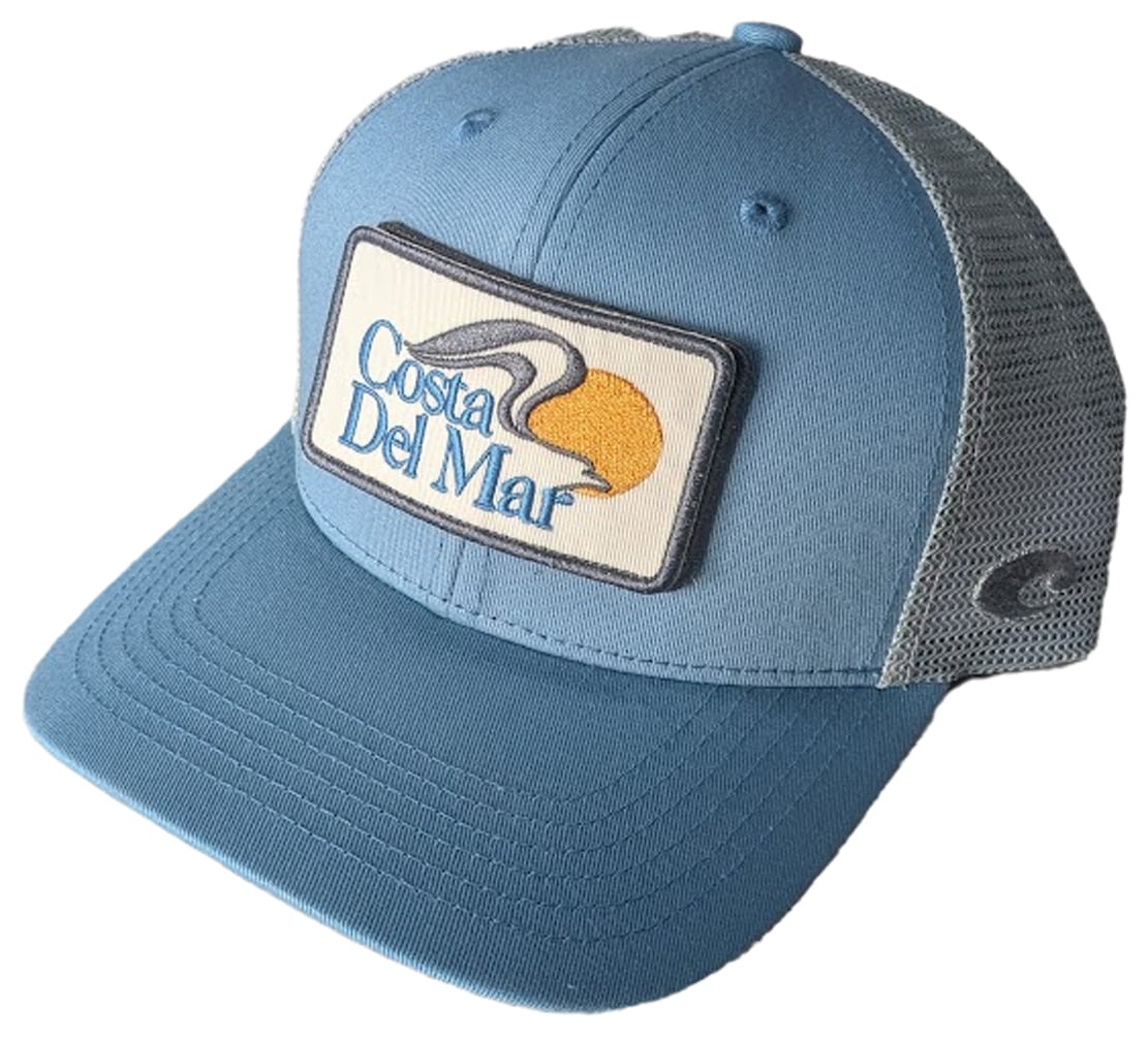 Costa Patch Velcro Men's Trucker Hat - Low Tide / White
