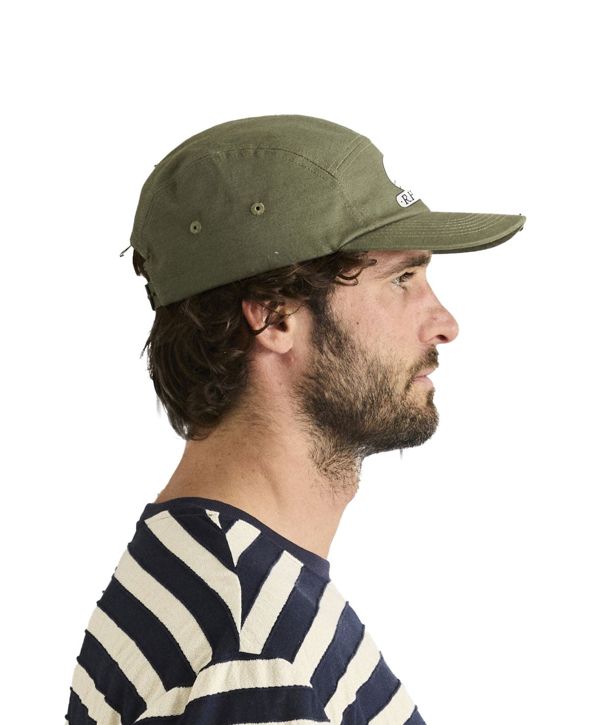 Rhythm Back Country 5-Panel Men's Snapback Hat - Olive – back view