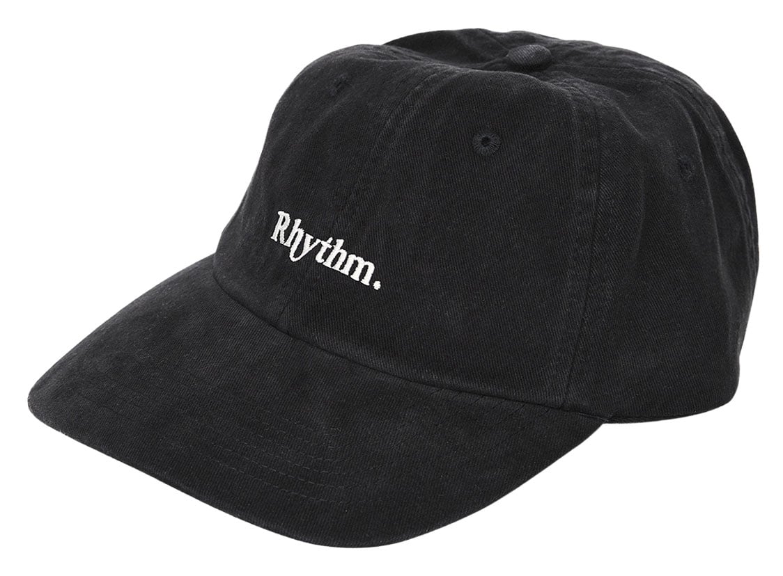 Rhythm Essential Brushed Twill Men's Strapback Hat - Black – alternate view 1