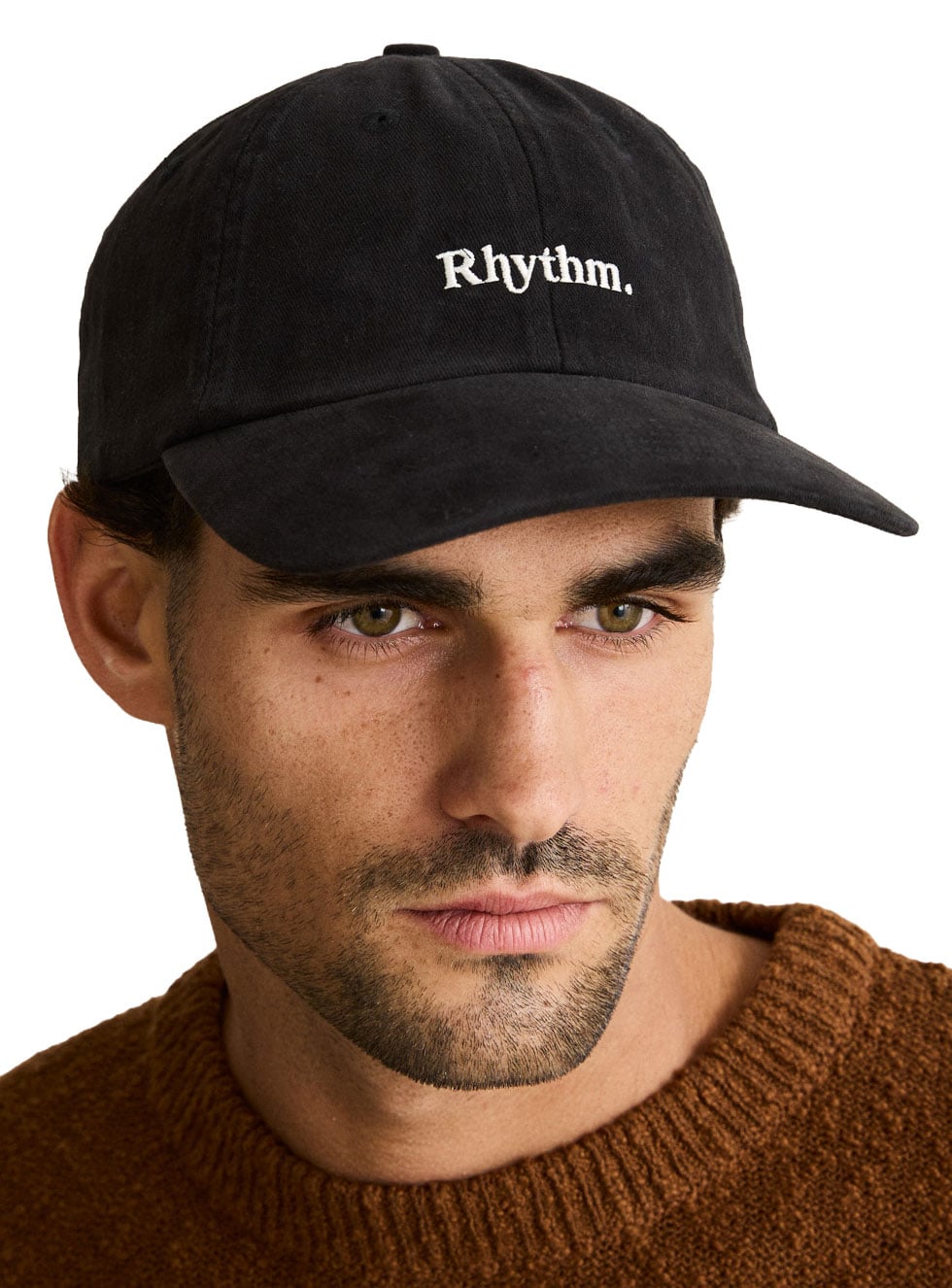 Rhythm Essential Brushed Twill Men's Strapback Hat - Black