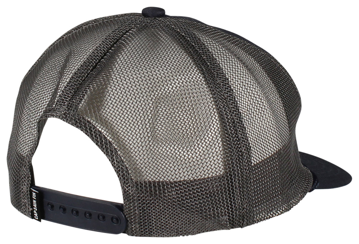 Captain Fin Fresh Catch Trucker Hat - Navy, back view