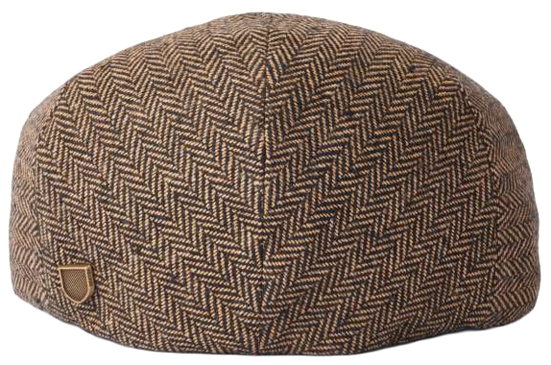 Brixton Hooligan Flat Cap - Brown / Khaki – back view