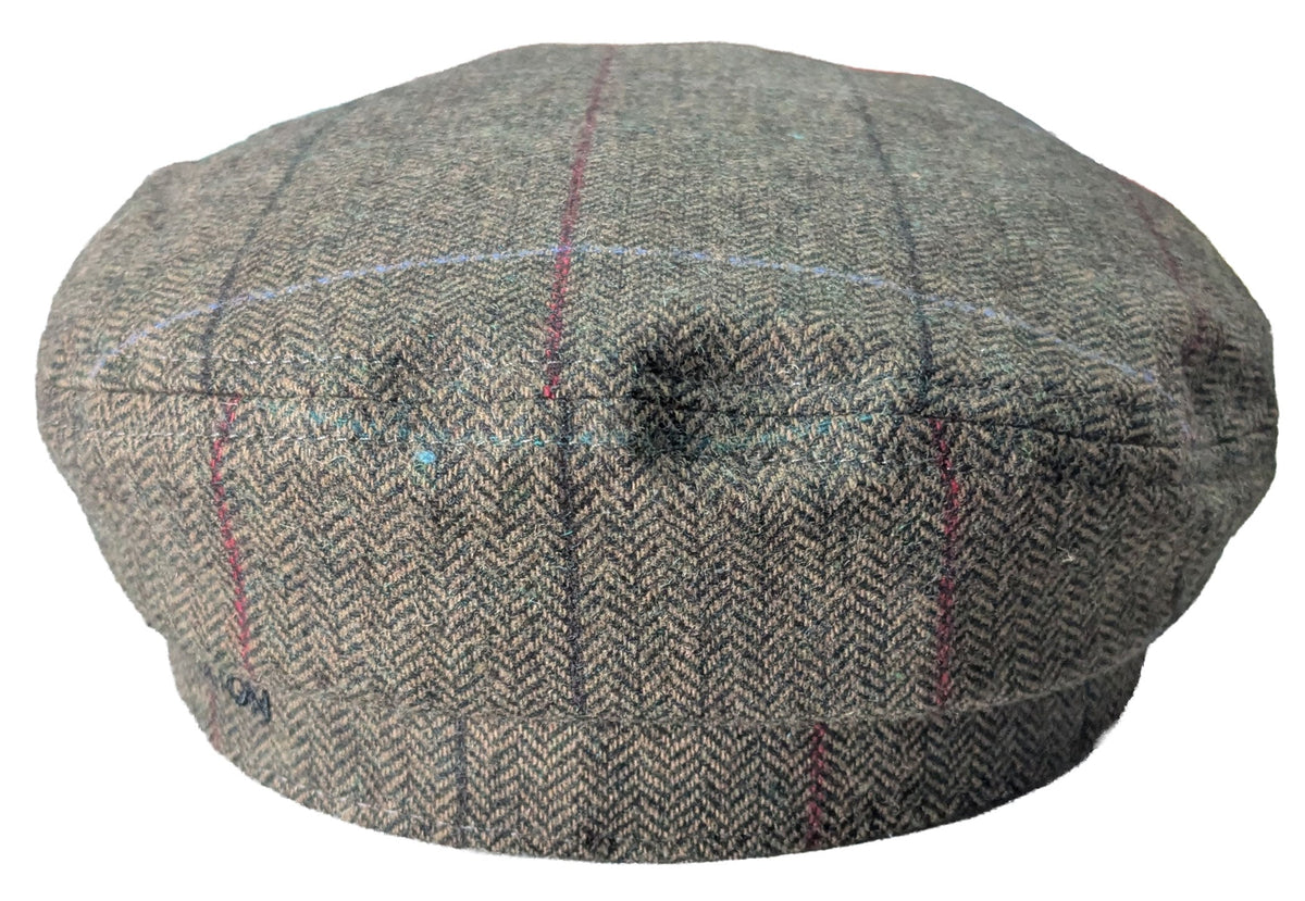 Brixton Fiddler Fisherman Cap - Brown / Black – back view