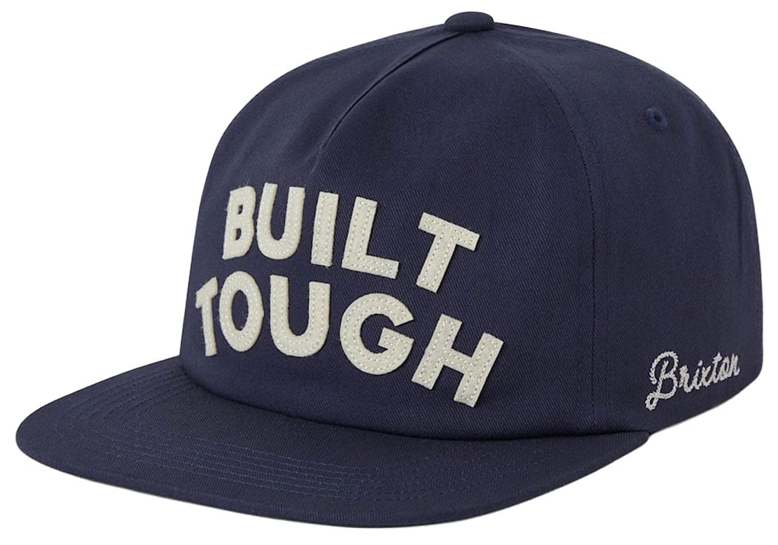 Brixton Ford Built Tough Men's Snapback Hat - American Navy / Wimbledon White