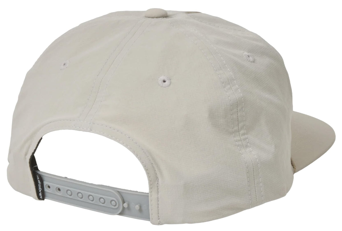 Quiksilver High Tide 5 Panel Tech Men's Snapback Hat - Bone White – back view