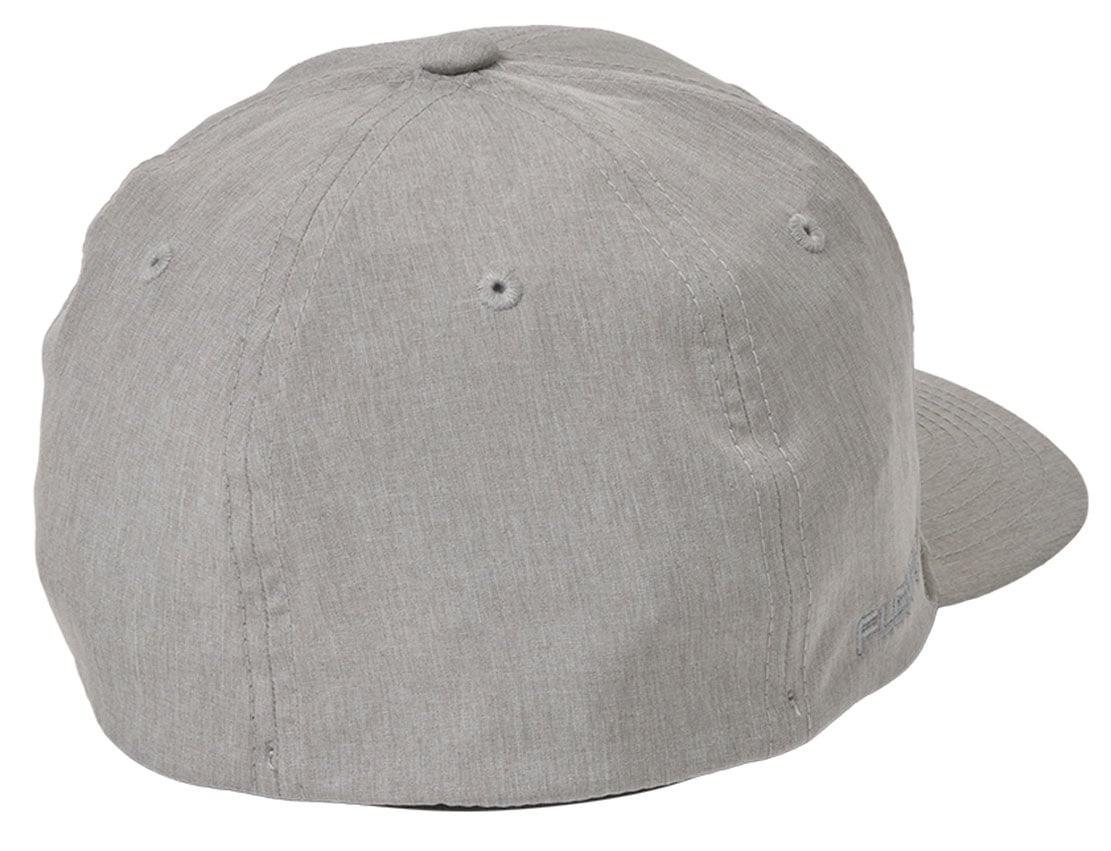 Quiksilver Amped Up Flexfit Hat - Men's Performance Cap, Light Grey Heather – back view