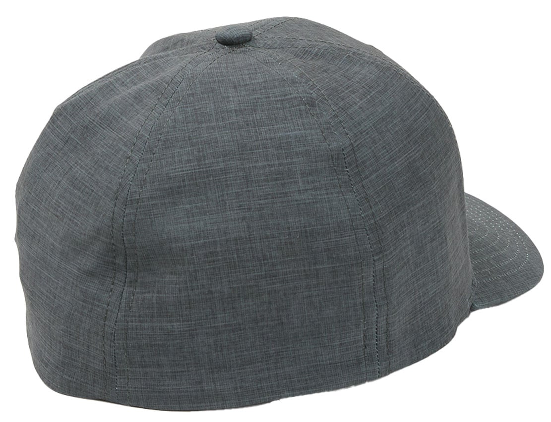 Quiksilver Amped Up Flexfit Hat - Men's Performance Cap, Charcoal – back view