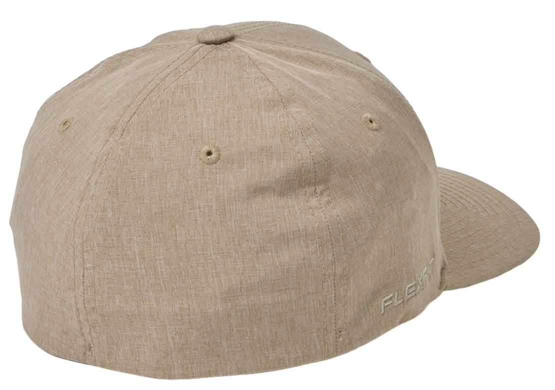 Quiksilver Amped Up Flexfit Hat - Men's Performance Cap, Seneca Rock Tan – back view