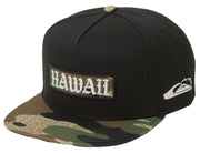 Quiksilver Men’s Hi Mana Snapback Hat - Hawaii Cotton Twill Cap, Black Camo