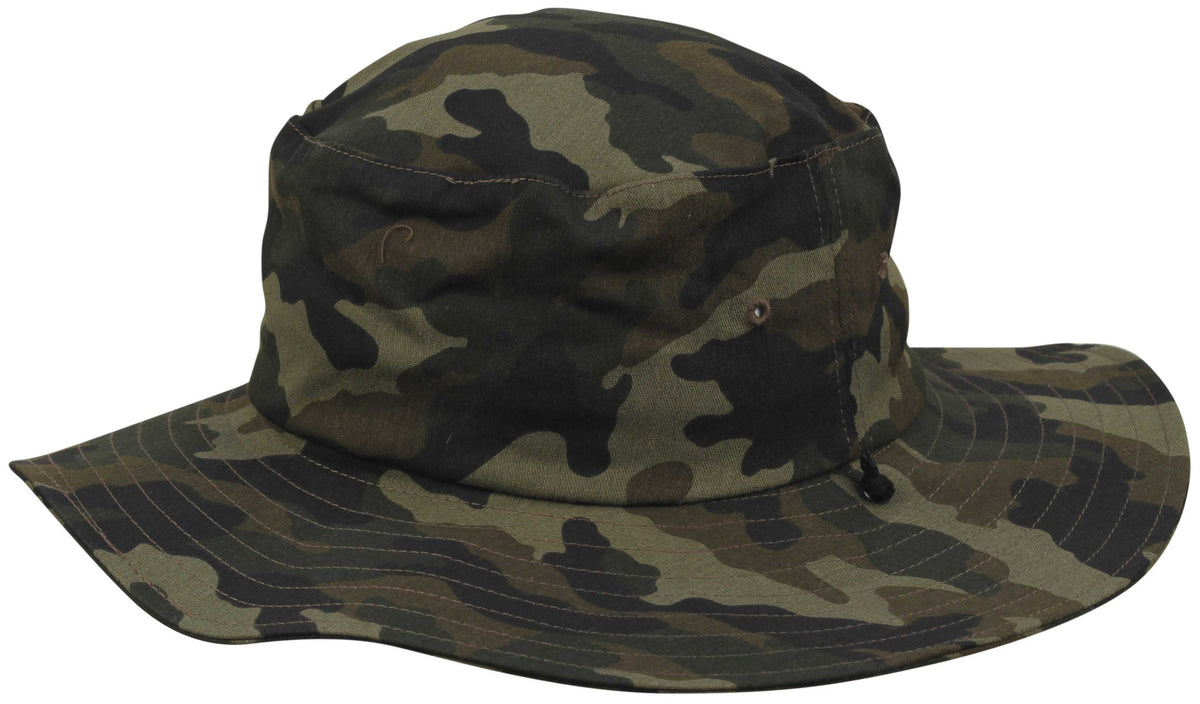 Quiksilver Bushmaster Hat - Green Camo – back view