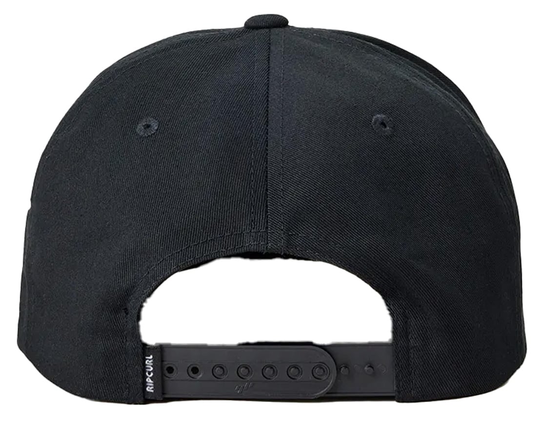 Rip Curl Stapler Snapback Hat - Black – back view