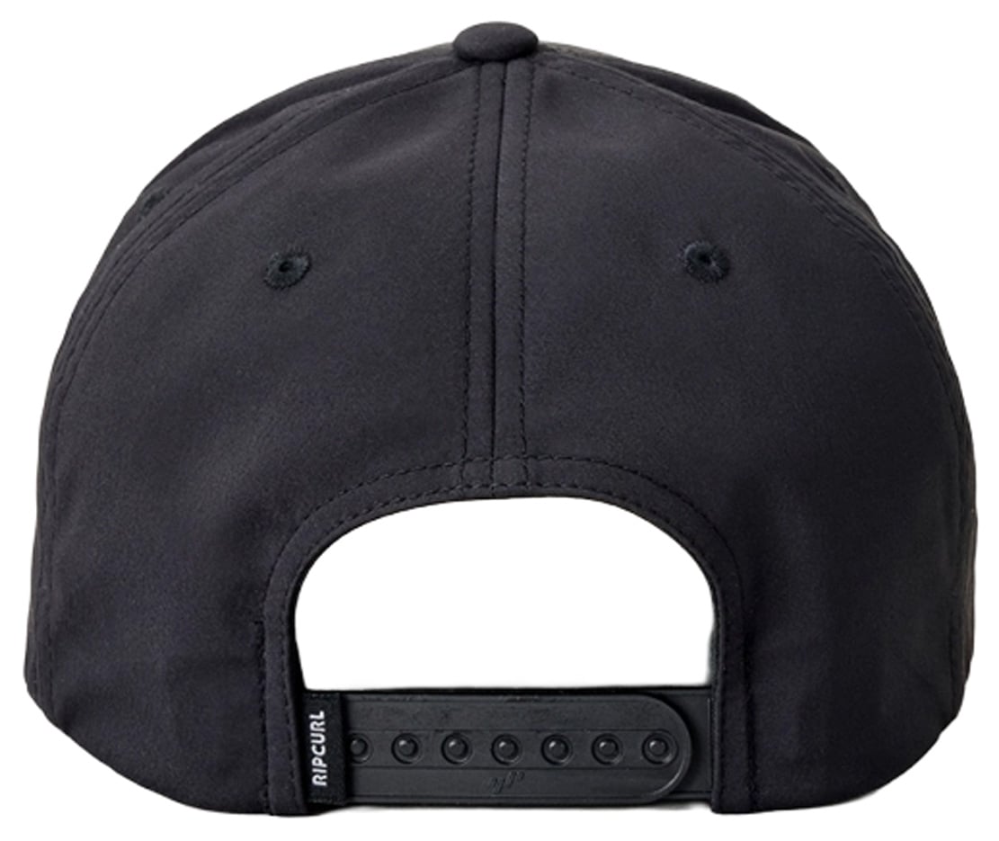 Rip Curl Vaporcool Mini Icon Snapback Hat - Black – back view
