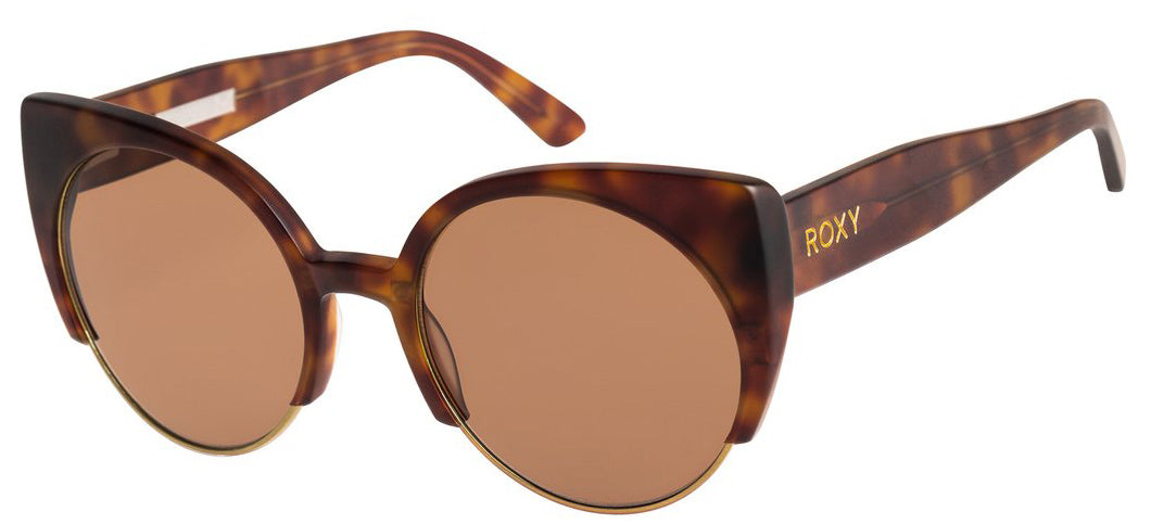 Roxy Moondust Sunglasses - Matte Havana / Brown, front view