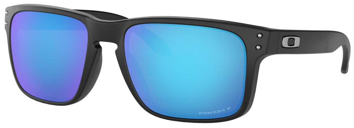 Oakley Holbrook Sunglasses - Matte Black / Prizm Sapphire Polar