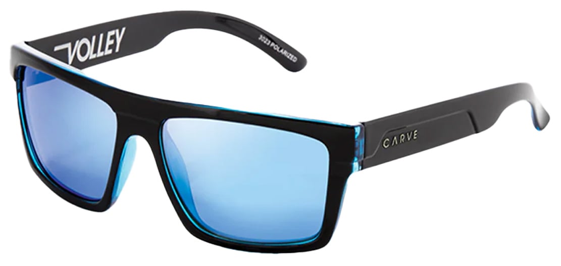 Carve Volley Sunglasses - Gloss Black / Blue Iridium Injected Polarized