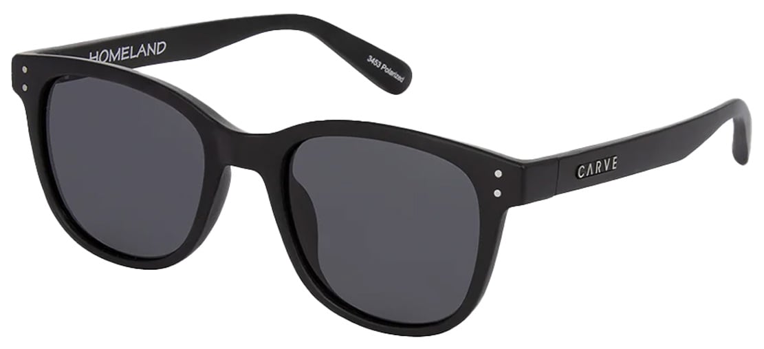 Carve Homeland Sunglasses - Matt Black / Gray Injected Polarized