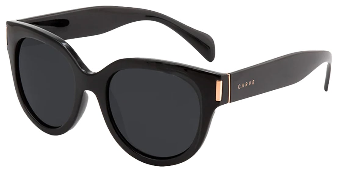 Carve Vivian Sunglasses - Gloss Black / Smoke Polarized
