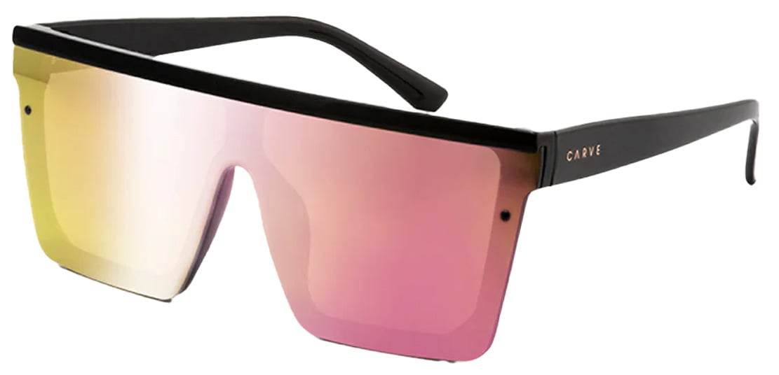 Carve Muse Sunglasses - Gloss Black / Pink Purple Iridium