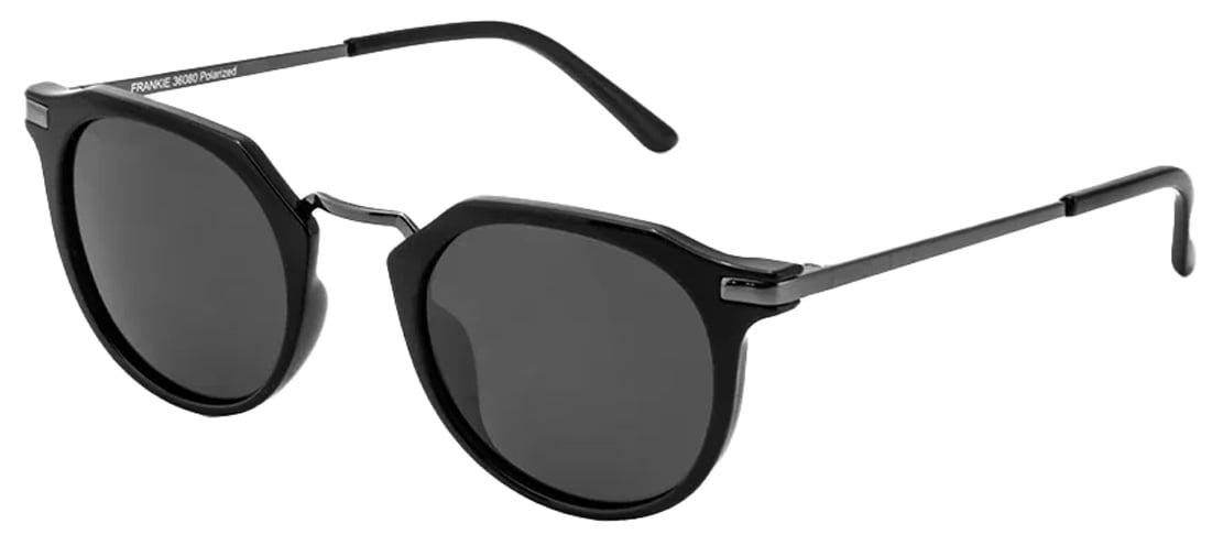 Carve Frankie Sunglasses - Gloss Black / Dark Grey Injected Polarized