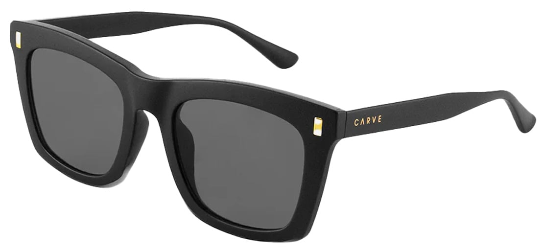 Carve Kirby Sunglasses - Semi Gloss Black / Grey