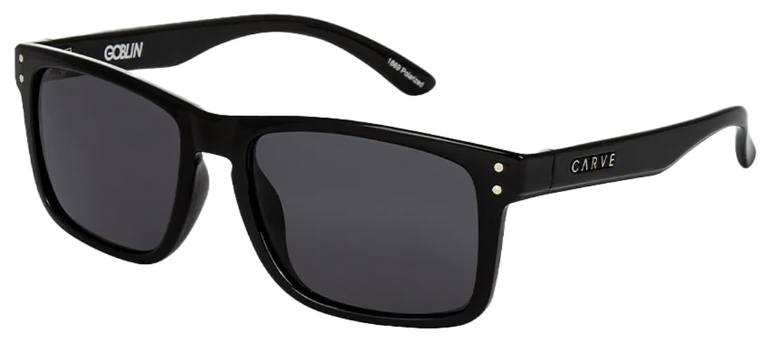 Carve Goblin Sunglasses - Gloss Black / Gray Injected Polarized