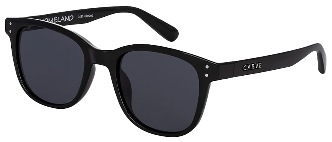 Carve Homeland Sunglasses - Gloss Black / Gray Injected Polarized