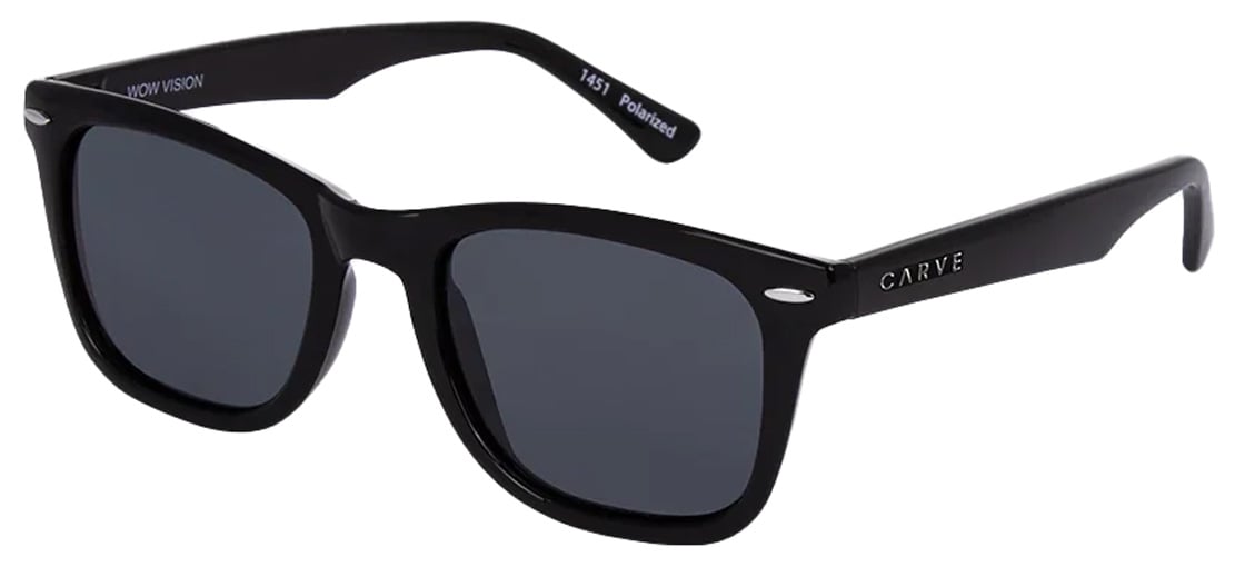 Carve Wow Vision Sunglasses - Gloss Black / Gray Injected Polarized