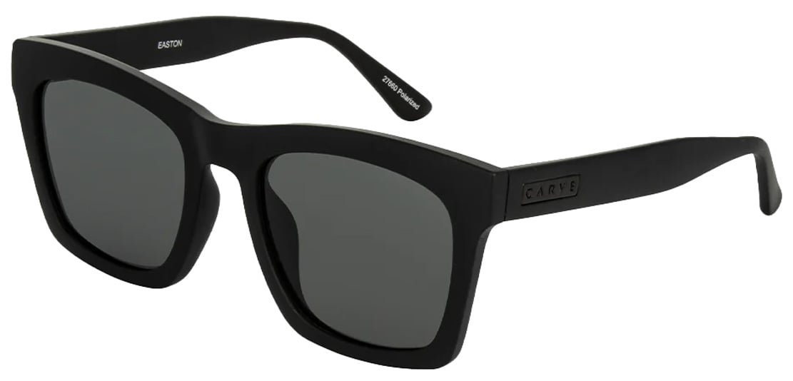 Carve Easton Sunglasses - Matte Black / Grey Injected Polarized