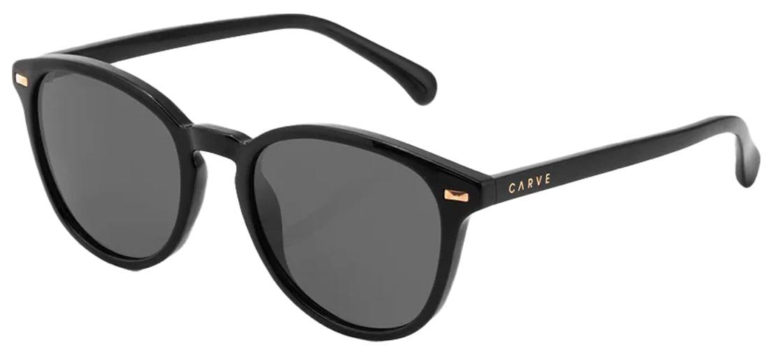 Carve Oslo Sunglasses - Gloss Black / Dark Gray